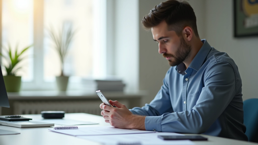 Persona ved skrivebord med planlægningskalender og finansielle notater, planlagte investeringsmål